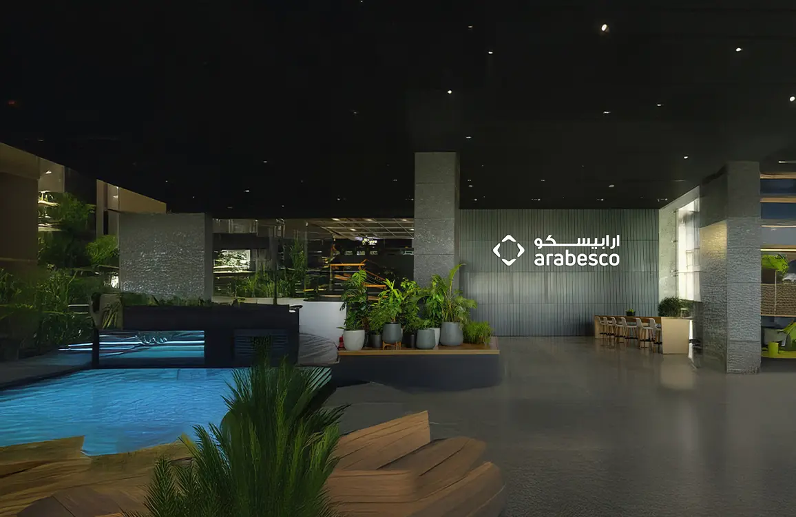 Arabesco property management team at work in Abu Dhabi office